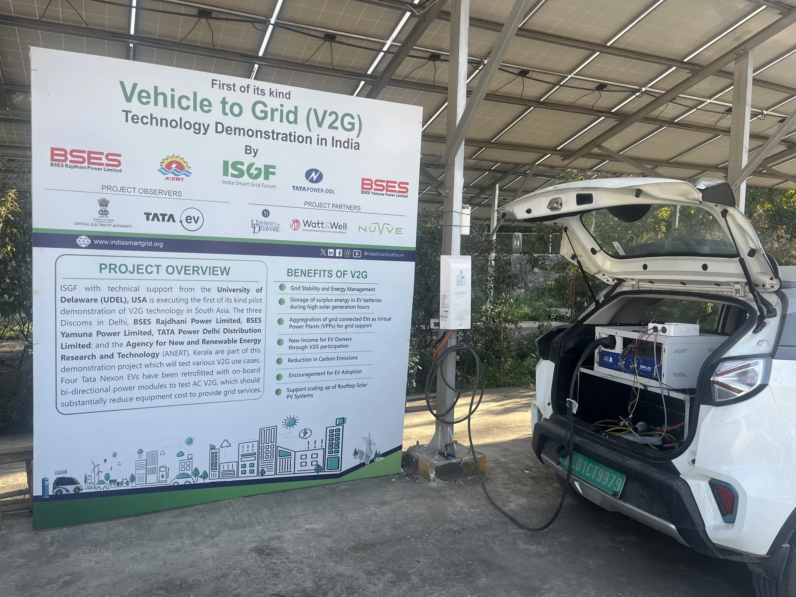 South Asia's First-ever Vehicle-to-Grid (V2G) Demonstration, Led by ISGF in Collaboration with its Technology and Utility Partners