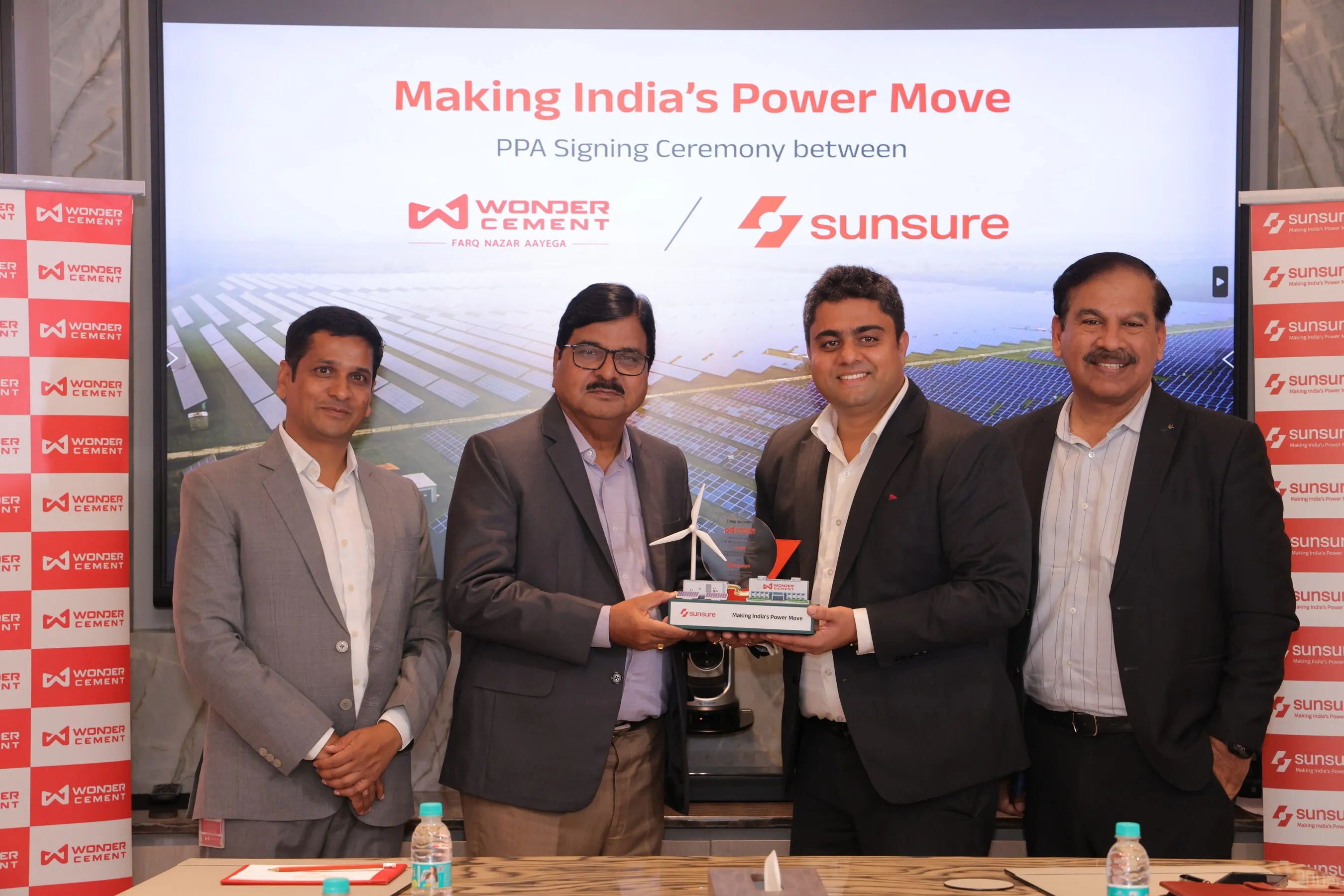 Sunsure Energy Signs 3 Consecutive PPAs with Wonder Cement; Delivering 30 MWp Across Maharashtra & UP