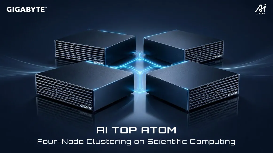 GIGABYTE Demonstrates AI TOP ATOM Four-Node Clustering on Scientific Computing