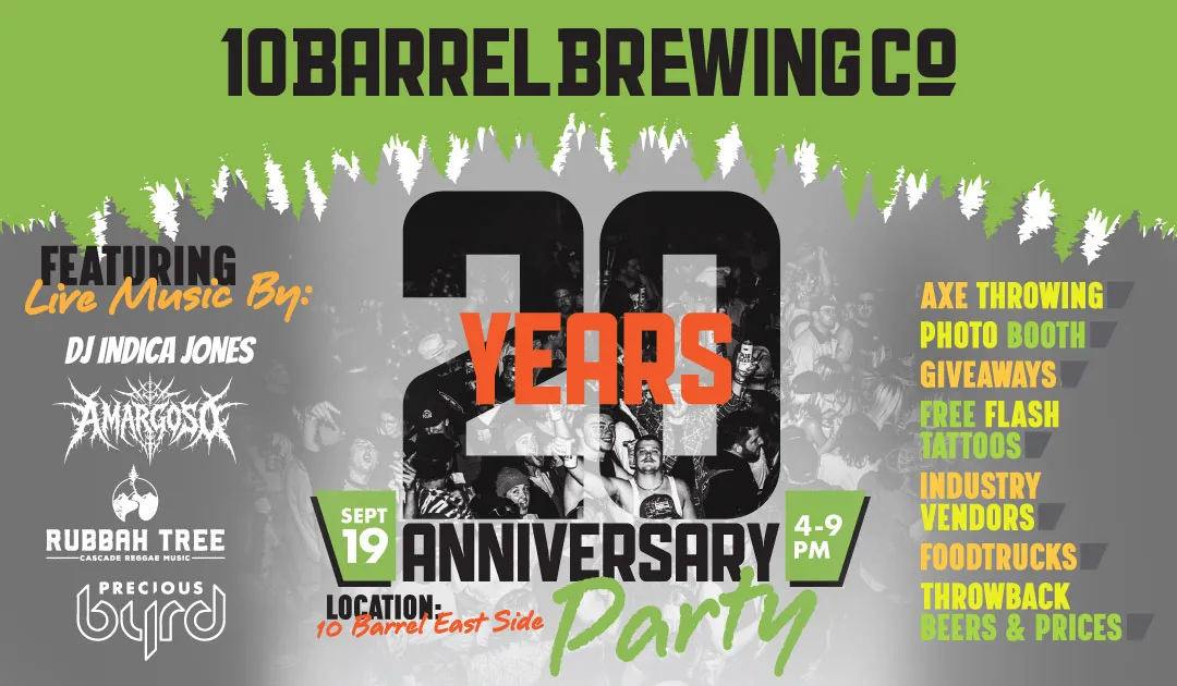 10 Barrel Brewing Turns 20 with a Bend Birthday Bash Packed with Beer, Bands and Throwback Fun
