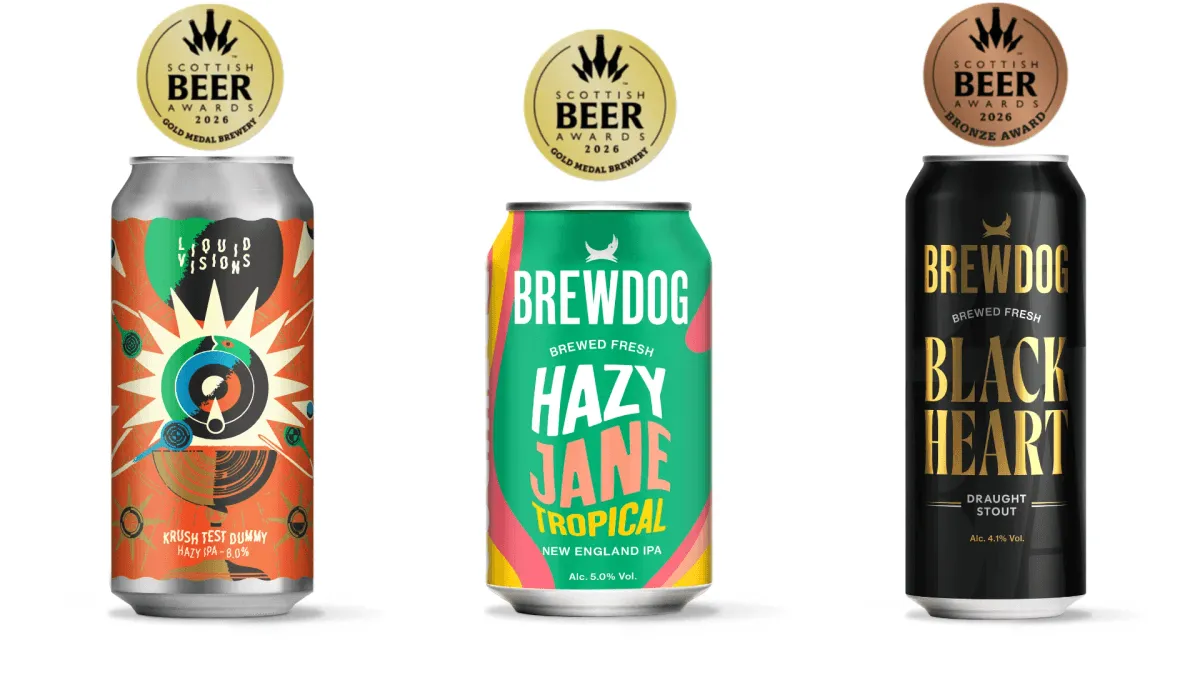 BrewDog’s Winning Streak Rolls on with Gold at the Scottish Beer Awards